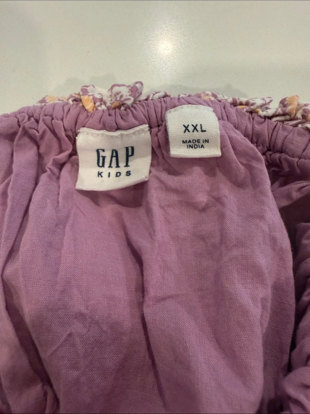 GAP Girls Floral Smocked Tank Top